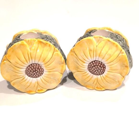 Vintage Figural Sunflower Candleholders, Set of 2 Made in Japan - Picture 1 of 8